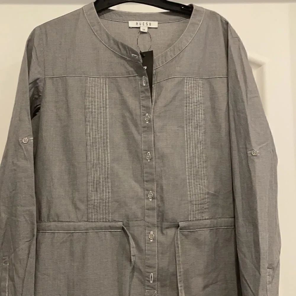 RUE58 GREY AND WHITE SHIRTDRESS. NEW - Picture 8 of 14
